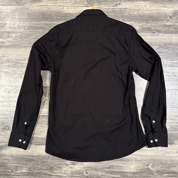 Versace Men’s Black Button-Down Shirt Gold Medusa Greek Key Logo Size XL Luxury - Picture 3 of 11